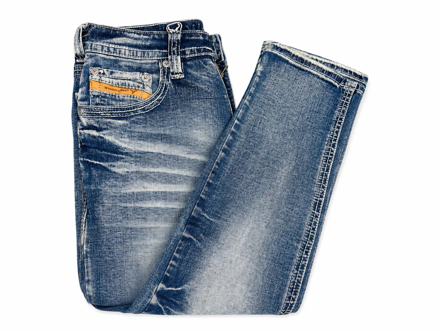 Mens Western Boot Cut Jeans